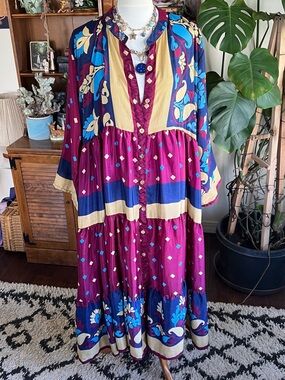 Wild Child Silk Dress Duster Kimono OS NWT